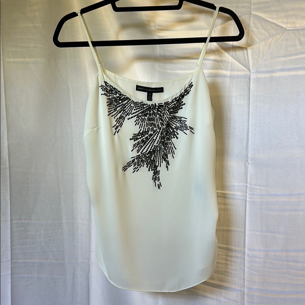 White House Black Market Asymmetrical Embellished Camisole